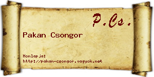 Pakan Csongor névjegykártya